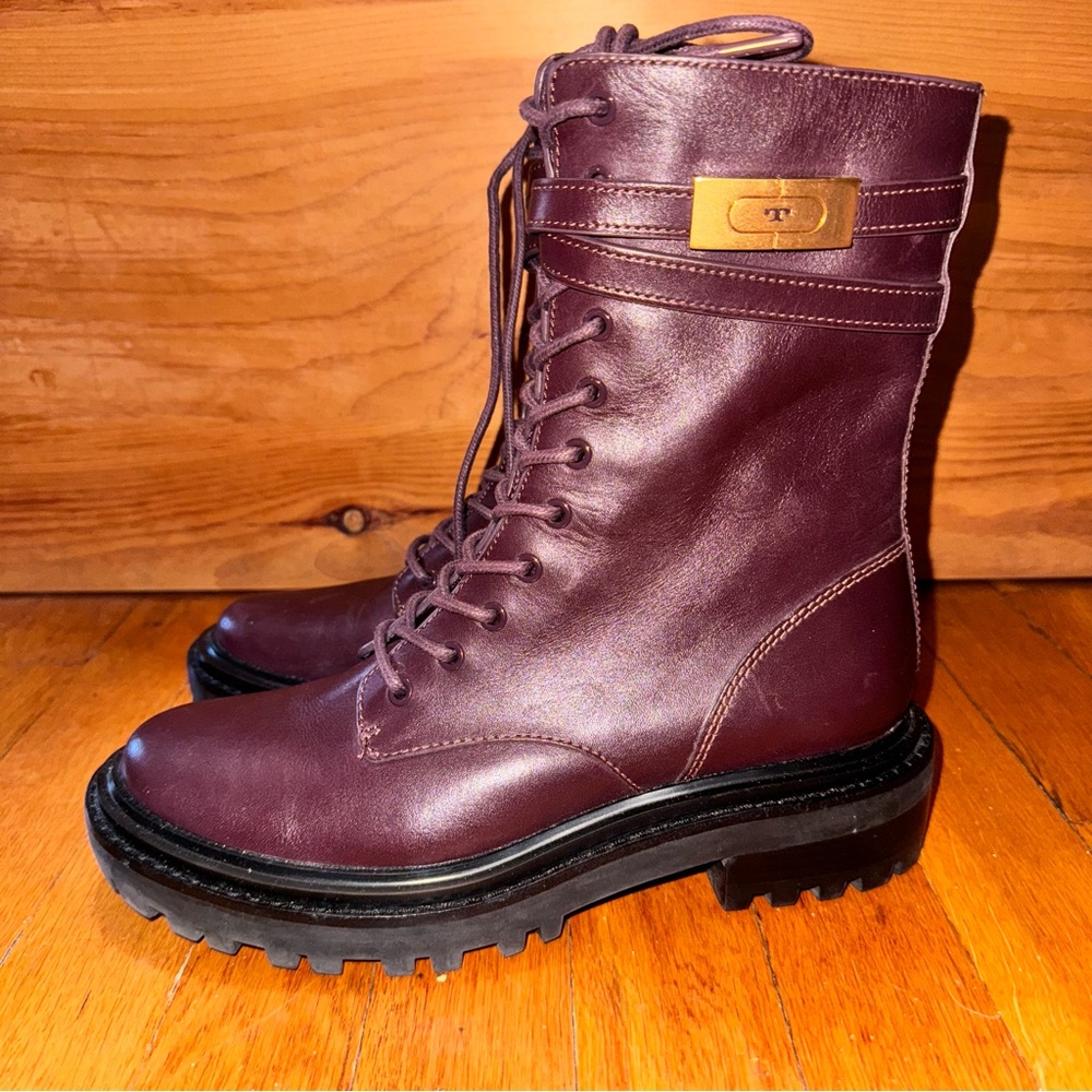 Tory Burch T Hardware Combat Boot NWOT